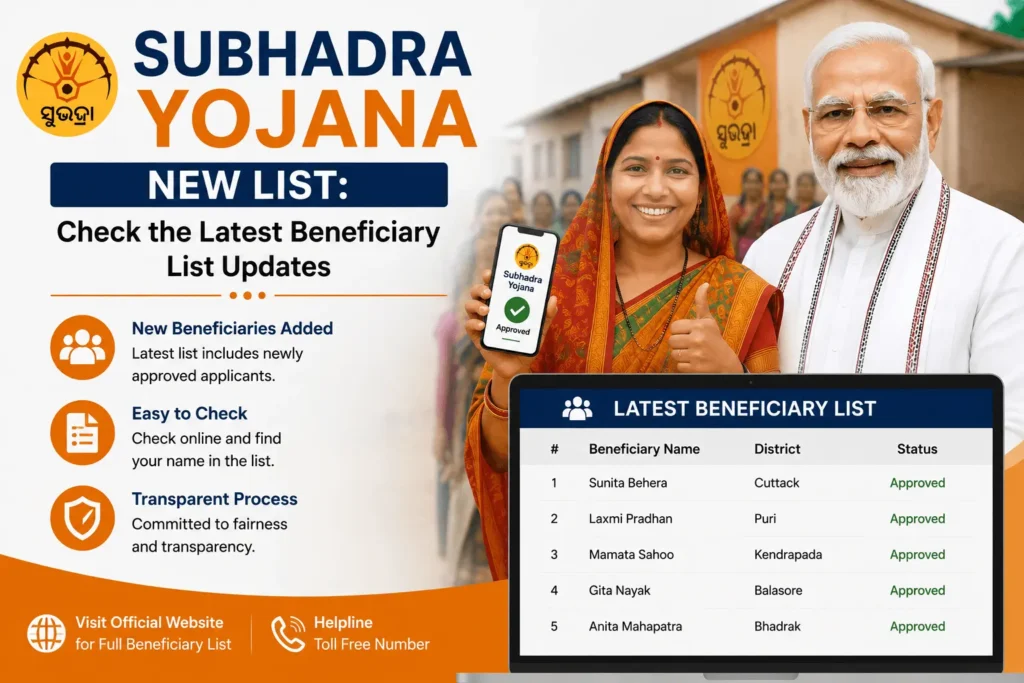 subhadra yojana beneficiary list online